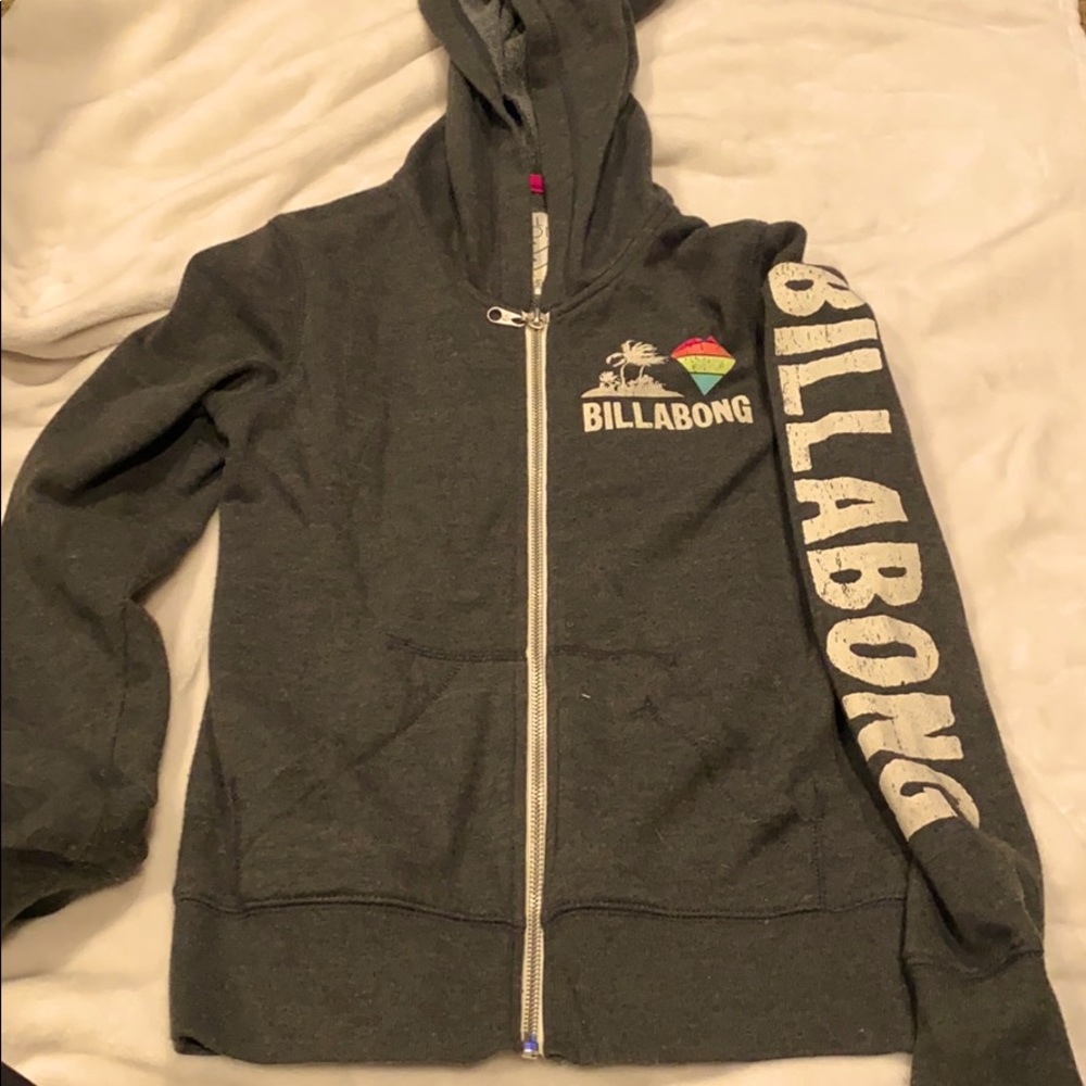 Billabong girls medium zipper hoodie sweatshirt